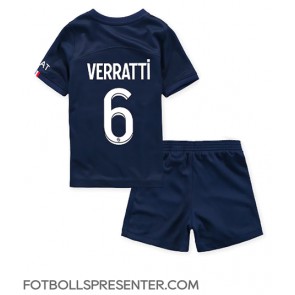 Paris Saint-Germain Marco Verratti #6 Hemmatröja Barn 2022-23 Kortärmad (+ korta byxor)